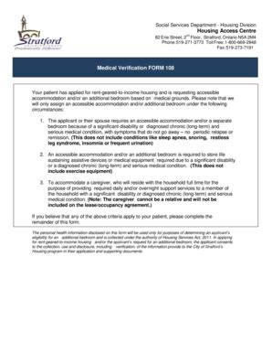 Fillable Online Form 108 - City of Stratford Fax Email Print - pdfFiller