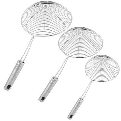 Konquer TimeS Deep Fry Mesh Jhara/Puri Strainer - Set of 3 Pcs (Silver ...