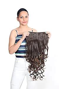 Ritzkart 30 inch long & soft Natural Golden & Black Curly Synthetic ...