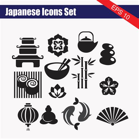Japanese icon vector. Geometric logo and symbol elements. Gold object ...