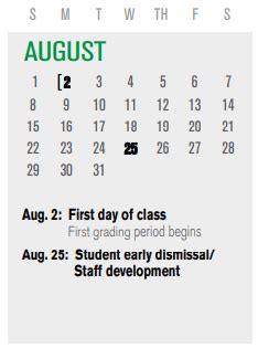 S Garland High School - School District Instructional Calendar ...