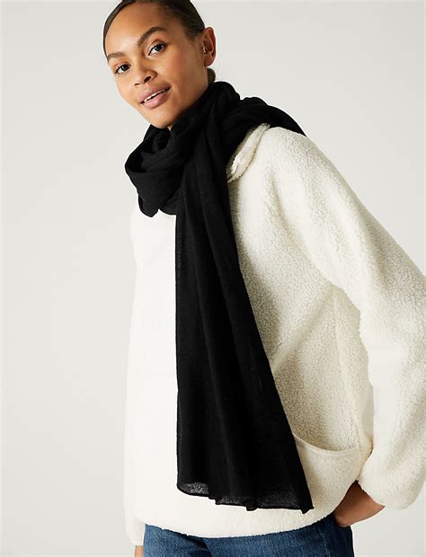 Buy Pure Cashmere Oversized Scarf at Marks & Spencer