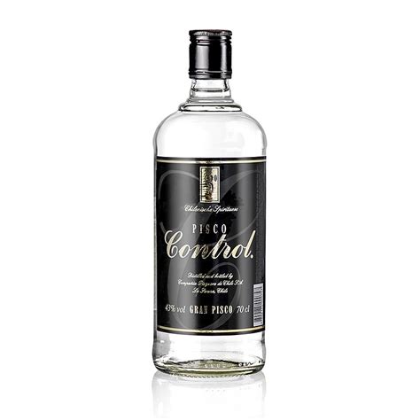 Pisco Control, aguardente de uva, 43% vol., Chile, 700ml, Garrafa ...