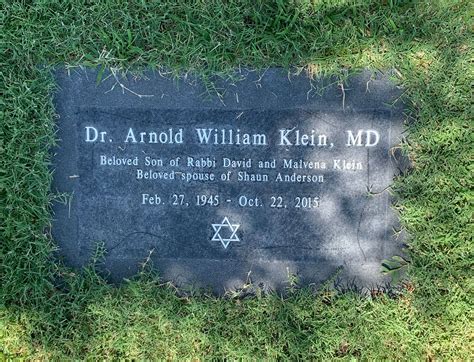 Dr Arnold William “Arnie” Klein (1945-2015) - Find a Grave Memorial