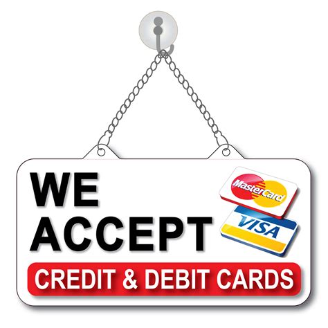We Accept Credit Cards Sign
