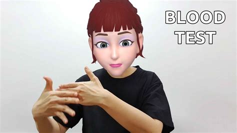 How to sign blood test in American Sign Language (ASL)?