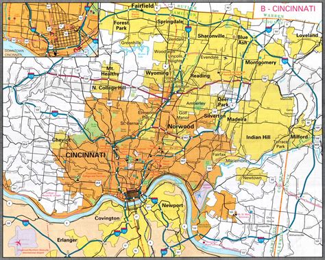 Cincinnati Ohio State Map
