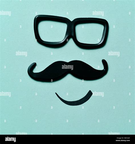 Man face with glasses and moustache hi-res stock photography and images ...