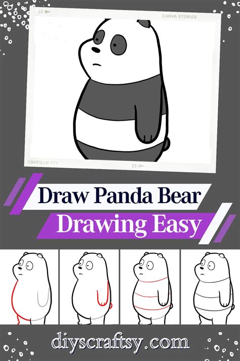 20 Panda Drawing Ideas - Step By Step Guide - DIYsCraftsy