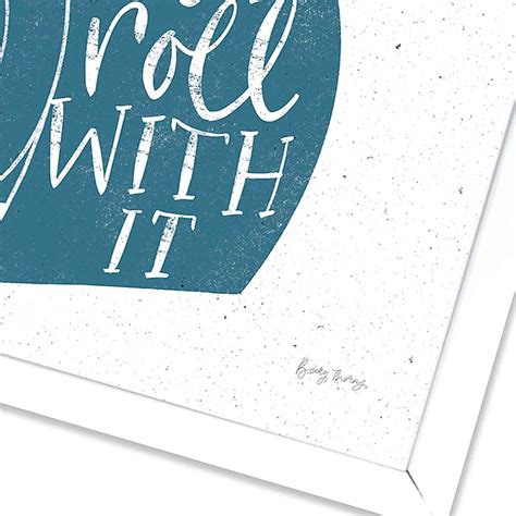 Glass Framed Just Roll with It Print Wall Art, 12"