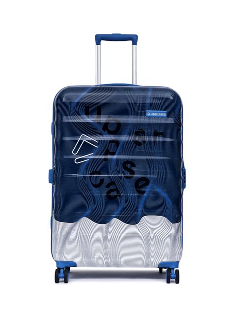 Ripple Blue Large Polycarbonate Trolley Bag
