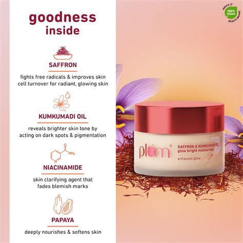 Saffron & Kumkumadi Oil Glow Bright Face Moisturizer – Plum
