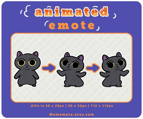 Animated black cat dancing meme emote for twitch discord youtube kick ...