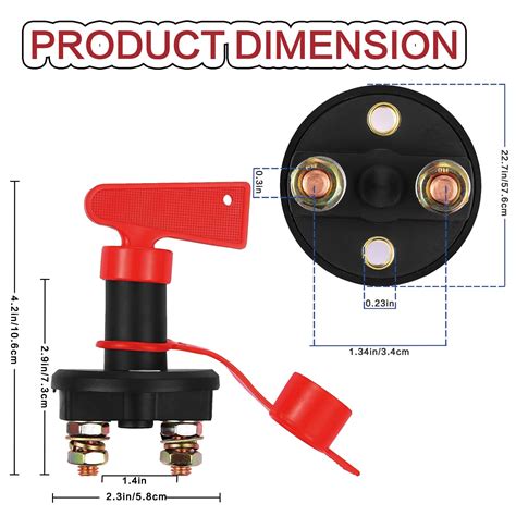 GOGONFLY Battery Disconnect Switch, DC 12V 24V Battery Master India | Ubuy