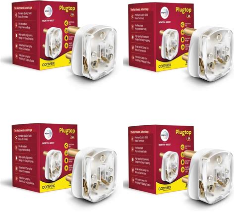 Anchor by Panasonic 6A 3 Pin Plug | 6A ISI Marked Plug White (39572 ...