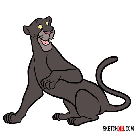 How to draw Bagheera the Panther - Step by step drawing tutorials ...