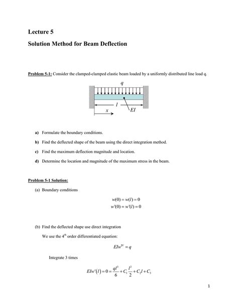 Image result for Example Worked Maximum Deflection Beam