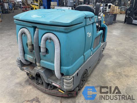 2017 TENNANT MODEL T20 LP GAS SIT DOWN FLOOR SCRUBBER; S/N T20-9536 ...