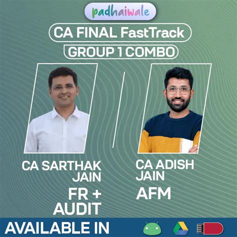 CA Final Group 1 Combo | FR, AFM, Audit | FastTrack Exam Batch ...