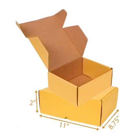 Gold Mailer Box - 11x8.75x2 | Cartons For Home Shifting