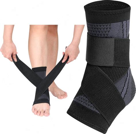 FDTY 2PCS Ankle Braces, Adjustable Compression Ankle Support Men ...