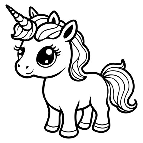 Baby Unicorn Coloring Page - Download Free Printable