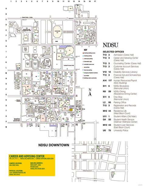 NDSU Campus Map – Career and Advising Center – North Dakota State ...