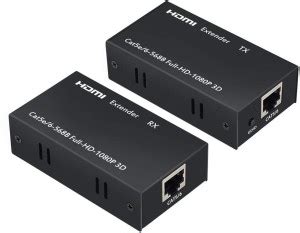 microware HDMI Extender 60m/196 ft Over Single Cat6e UTP Ethernet Cable ...