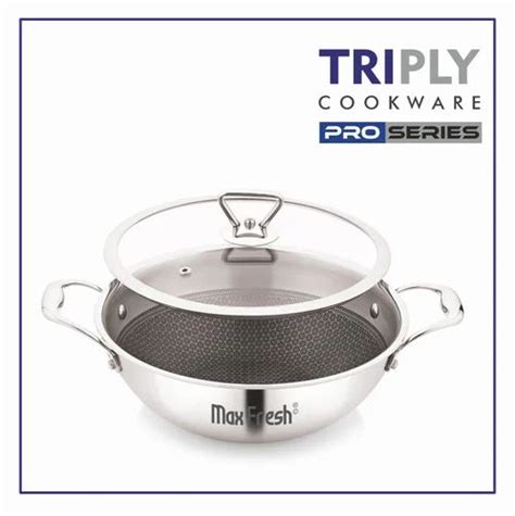 Honey Comb Triply Kadai - Maxfresh Pro Series Triply Honey Comb Kadai ...