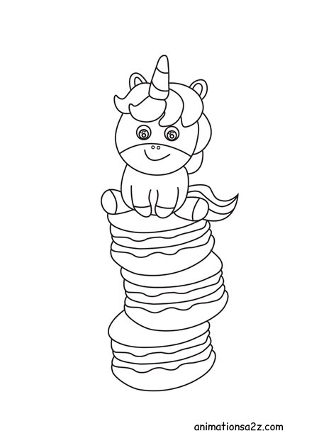 Animations a2z: What unicorns eat? coloring pages and worksheets