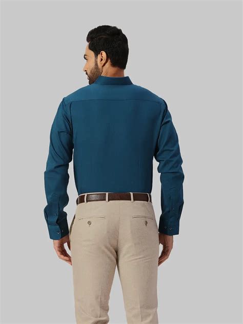 Park Avenue Slim Fit Self Design Dark Green Shirt – MyRaymond