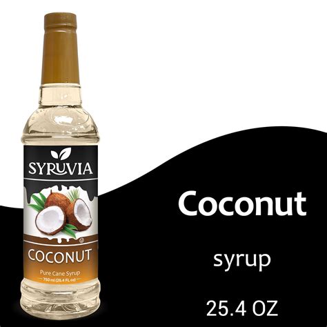 Syruvia Coffee Flavoring Syrup, Pure Cane, Coconut, 25.4 fl Oz ...
