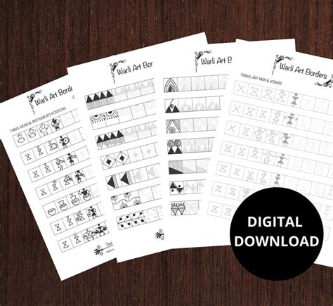 Buy WARLI ART Practice Templates,patterns Training Sheets Paper ...