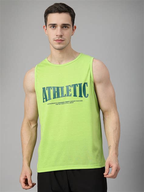 Buy Men Neon Printed Gym Sports Tank Top Online in India | Chkokko