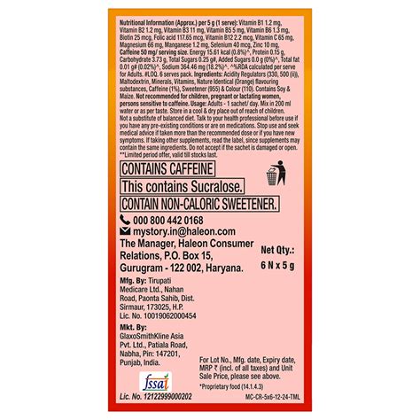 Buy Centrum Recharge Orange Flavour for Adult, 30 gm (6x5gm Sachet ...