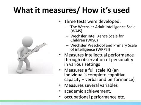 Wechsler Intelligence and Memory Scales | PPTX