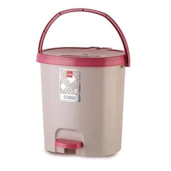 CELLO Cubic Plastic Pedal Dustbin Small Size | Trash Can Garbage Waste ...