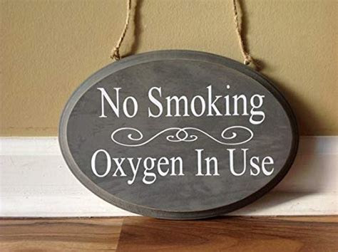 Buy Monsety No Smoking Oxygen In Use Shabby Chic No Smoking Sign Oxygen ...
