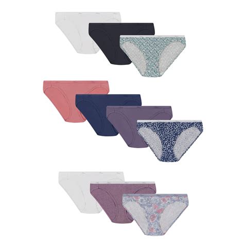 Hanes Women's Underwear Pack, Classic Cotton Bikini Panties, 10-Pack ...