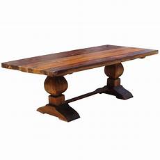 Rustic Trestle Dining Room Tables by Large Rustic Reclaimed Wood Trestle Pedestal Dining Rustic Trestle Dining Room Tables