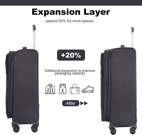 Tripcomp Carry-on Luggage Set 3 Piece Softside Lightweight India | Ubuy