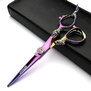 Professional 6.0 Inch Rainbow color Dragon Handle 440C Salon Hair ...