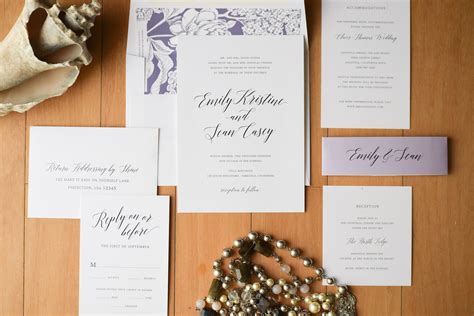 The Bridal Boutique | A Classic White + Lavender Wedding Invitation by ...