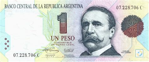 1 Argentine Peso banknote (Carlos Pellegrini) - Exchange for cash