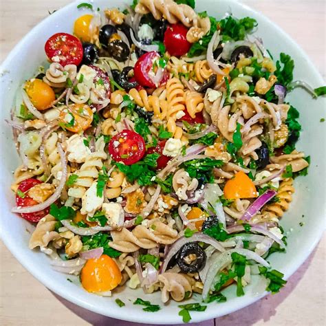 Easy Balsamic Pasta Salad (Sugar Free Salad Dressing) - Go Healthy Ever ...