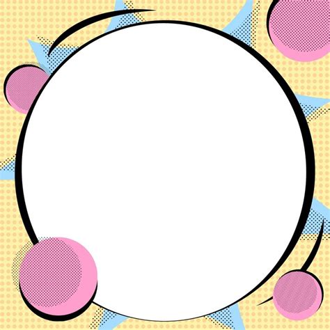 Round cartoon effect speech bubble design element | Premium Photo