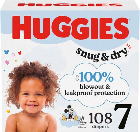 Huggies Size 7 Diapers, Snug & Dry Baby Diapers, Size 7 (41+ lbs), 108 ...
