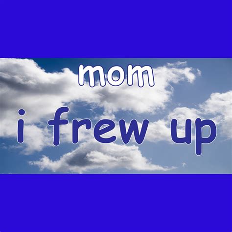 Mom I Frew up Funny Bumper Sticker Permanent 8x4 Funny Sarcastic Bumper ...
