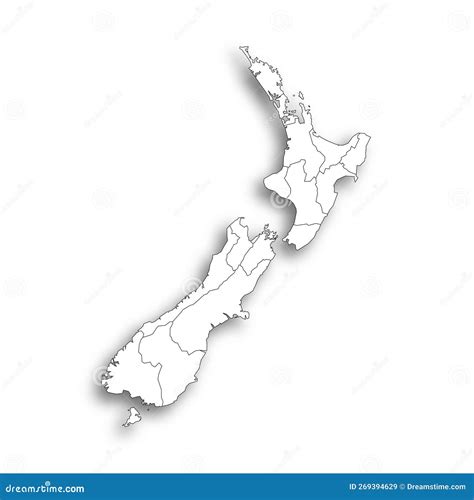 New Zealand Physical Map Blank - outline of new zealand