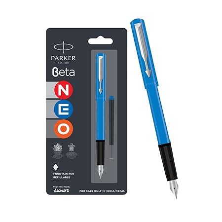 Parker Beta Neo CT | Fountain Pen | Body Color - Blue | Ink Color ...